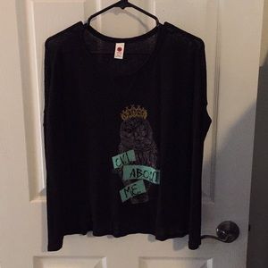 Girls “ owl about me” sweater